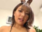 モザイクかけ忘れお宝動画「超密着接写 褐色逆バニーどエロビッチ 爆乳豊満ハメ狂い」後編